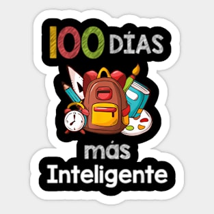 100 Dias Mas Inteligente Spanish Teacher 100Th Day School Sticker